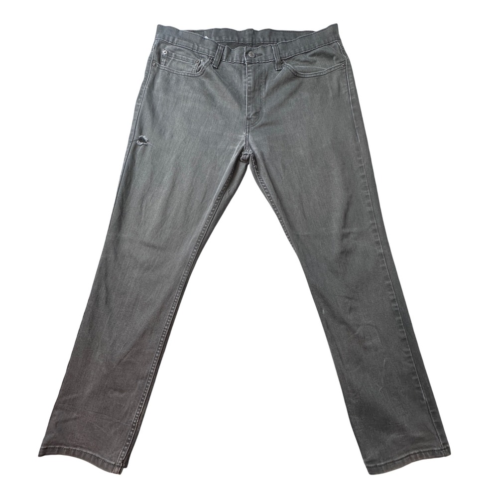 Levi's 511 Jeans Mens 36x30 (38x29) Grey Slim Fit Stretch Denim Pants 04511-1651